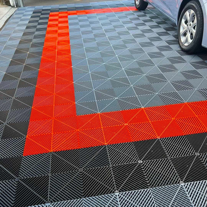 Garage Tile - Interlocking Polypropylene Flooring | DECKO <b>DURANTE</b> (400x400x18 mm tile) - <b>Select Color</b>