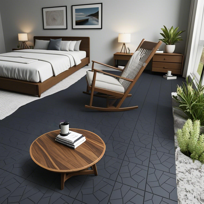 Deck Tiles - <b>GREYSTONE</b> - Interlocking PP Flooring, with Recycled Premium Polypropylene | DECKO Lite (304x304x20 mm tile) - (One Piece)