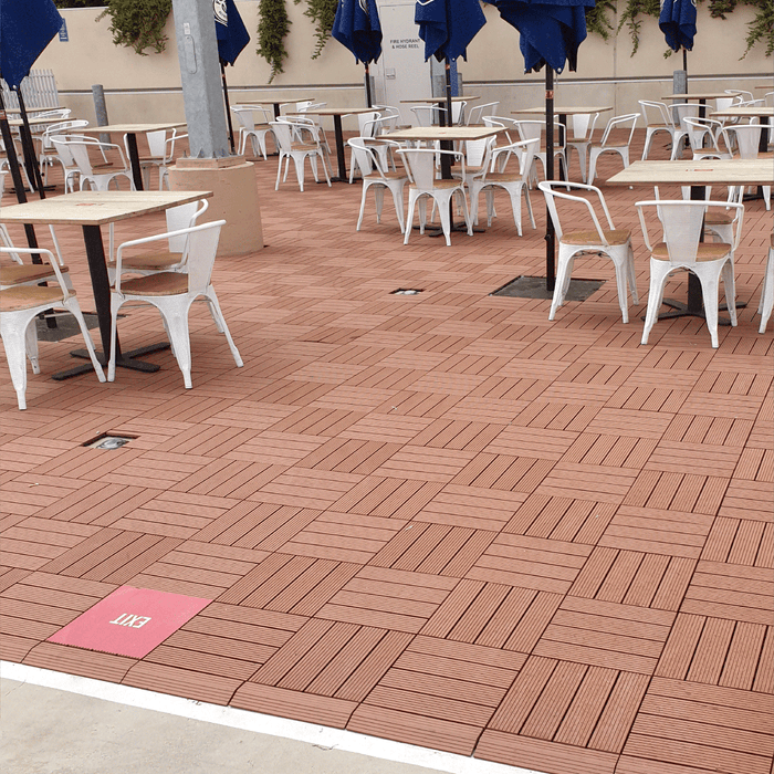 <b>Deck Tiles</b> - Premium WPC Interlocking | DECKO (300x 300x20 mm tile) - <b>select colour</b> - (One Piece)
