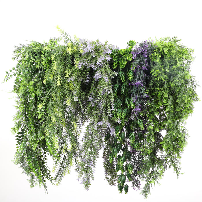 DECKO Verdure Babylon Cascades - VIOLA - Collection of 6 individual Artificial Hanging Plants