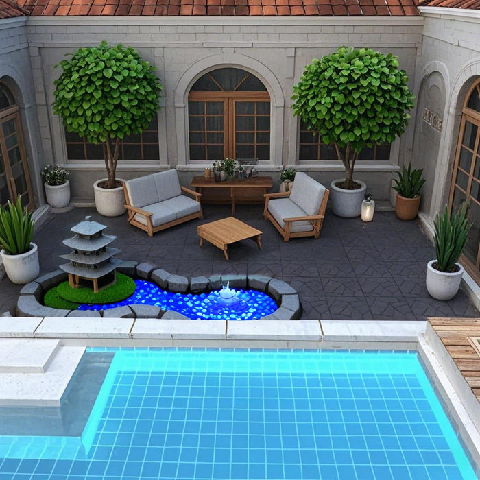 Deck Tiles - <b>GREYSTONE</b> - Interlocking PP Flooring, with Recycled Premium Polypropylene | DECKO Lite (304x304x20 mm tile) - (One Piece)