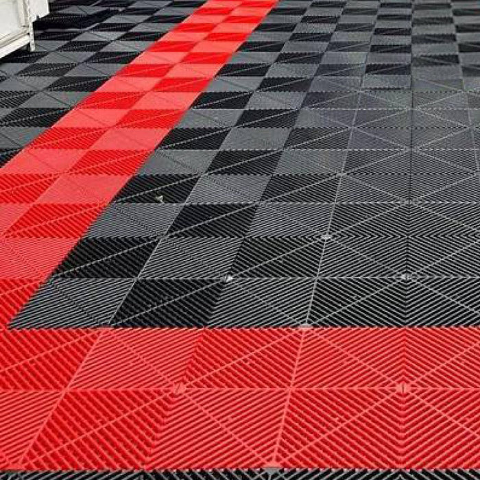 Garage Tile - Interlocking Polypropylene Flooring | DECKO <b>DURANTE</b> (400x400x18 mm tile) - <b>Select Color</b>