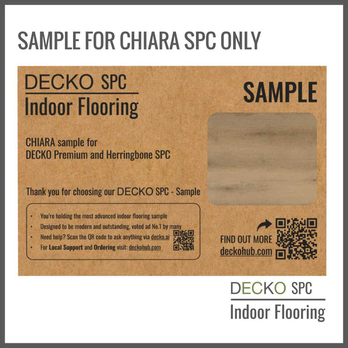 DECKO SPC Flooring - <b>CHIARA Colour Sample </b> - with Free Delivery