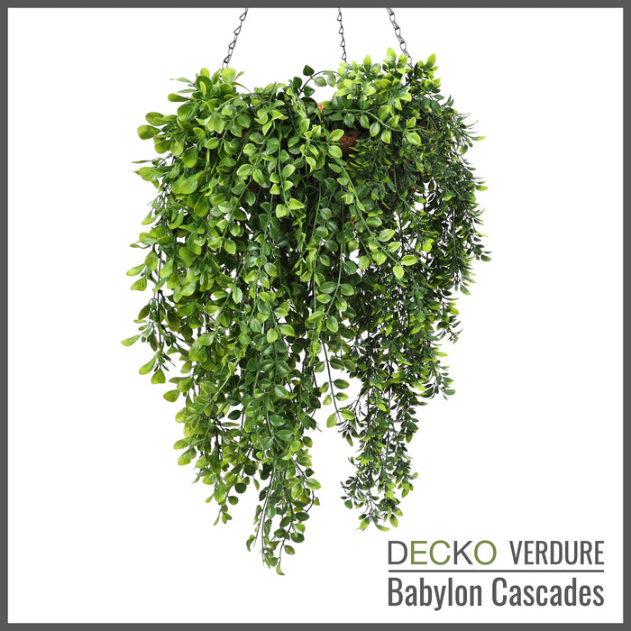 DECKO Verdure Babylon Cascades - <b>SENNA</b> - Collection of 2 sets of 3 different Artificial Hanging Plants