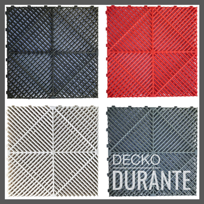 Garage Tile <b>Ramp Edge</b> for Interlocking Polypropylene Flooring | DECKO <b>DURANTE</b> (400x60x18 mm)