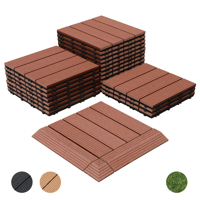 <b>Deck Tiles</b> - Premium WPC Interlocking | DECKO (300x 300x20 mm tile) - <b>select colour</b> - (One Piece)