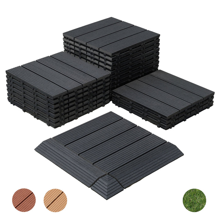 <b>Deck Tiles</b> - Premium WPC Interlocking | DECKO (300x 300x20 mm tile) - <b>select colour</b> - (One Piece)