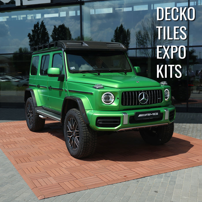 <b>Deck Tiles Expo Kits</b> - Premium WPC Interlocking - | DECKO - Choose from standard sizes or create a custom-sized order tailored to your needs!