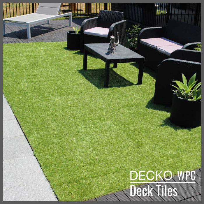 <b>Artificial Grass Tiles</b> - Premium Interlocking Turf | DECKO (300x300x20 mm tile) - (One Piece)