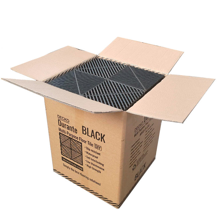 Garage Tile - Interlocking Polypropylene Flooring | DECKO <b>DURANTE</b> (400x400x18 mm) - <b>Select Colour</b> - Price per box of 30