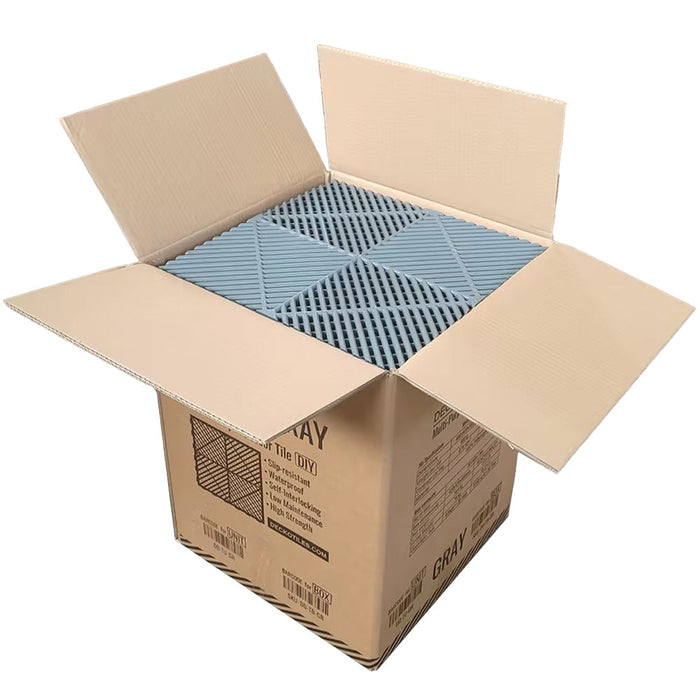 Garage Tile - Interlocking Polypropylene Flooring | DECKO <b>DURANTE</b> (400x400x18 mm) - <b>Select Colour</b> - Price per box of 30