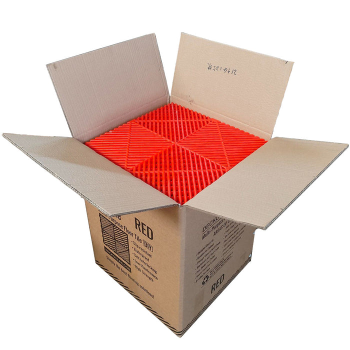 Garage Tile - Interlocking Polypropylene Flooring | DECKO <b>DURANTE</b> (400x400x18 mm) - <b>Select Colour</b> - Price per box of 30