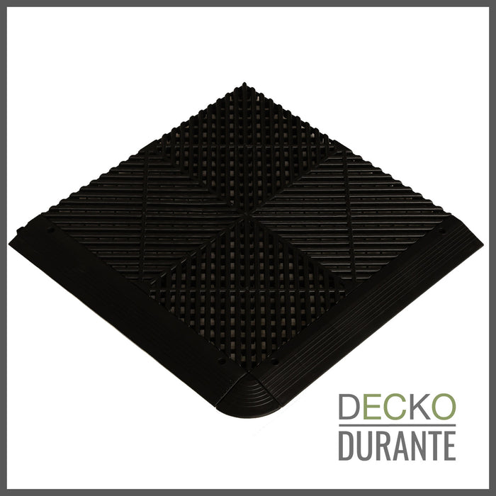 Garage Tile <b>Corner</b> for Interlocking Polypropylene Flooring | DECKO <b>DURANTE</b> (60x60x18 mm)