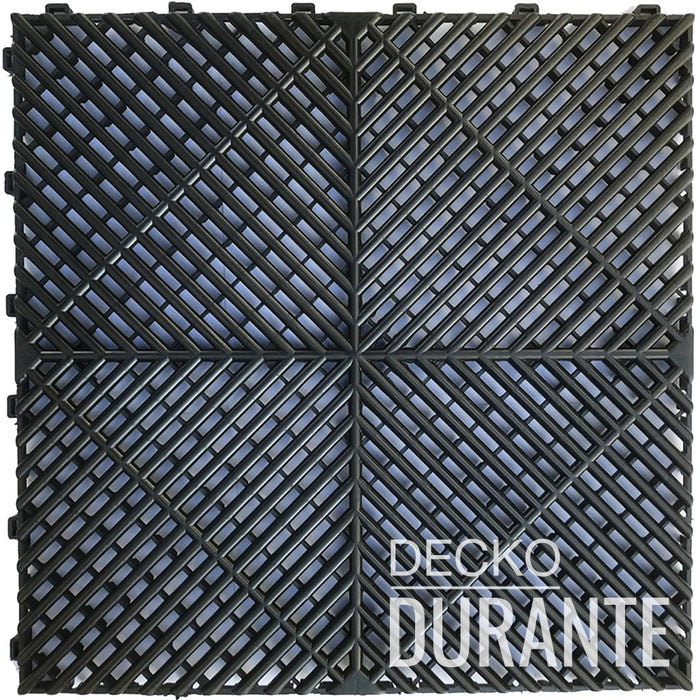 Garage Tile - Interlocking Polypropylene Flooring | DECKO <b>DURANTE</b> (400x400x18 mm) - <b>Select Colour</b> - Price per box of 30