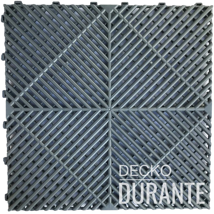 Garage Tile - Interlocking Polypropylene Flooring | DECKO <b>DURANTE</b> (400x400x18 mm) - <b>Select Colour</b> - Price per box of 30