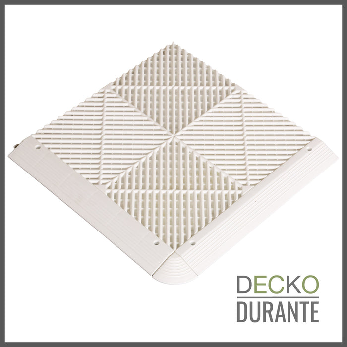 Garage Tile <b>Corner</b> for Interlocking Polypropylene Flooring | DECKO <b>DURANTE</b> (60x60x18 mm)