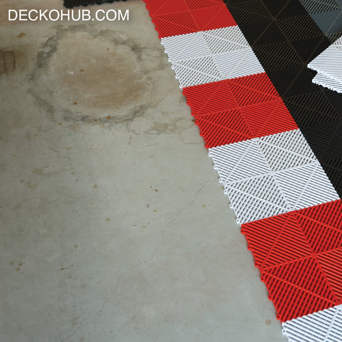 Garage Tile - Interlocking Polypropylene Flooring | DECKO <b>DURANTE</b> (400x400x18 mm tile) - <b>Select Color</b>