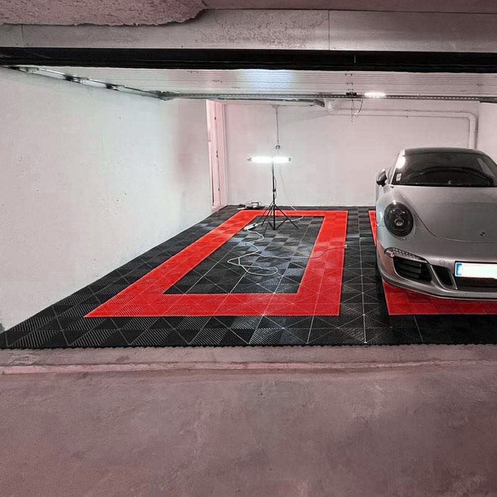 Garage Tile - Interlocking Polypropylene Flooring | DECKO <b>DURANTE</b> (400x400x18 mm) - <b>Select Colour</b> - Price per box of 30