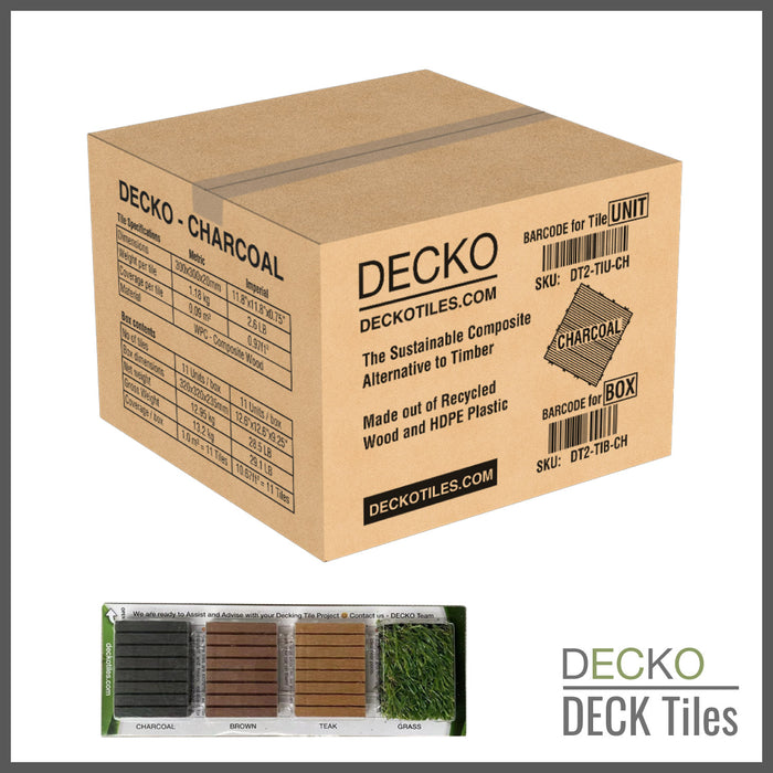 <b>SAMPLE BOX with 11 DECK Tiles </b>& Color Samples. Fully Refundable, Free Return! (one/customer)