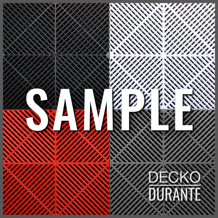 <b>Garage Tile Samples</b> - Interlocking Polypropylene Flooring - Build your Own Selection | DECKO - Fully Refundable (up to 6 items)