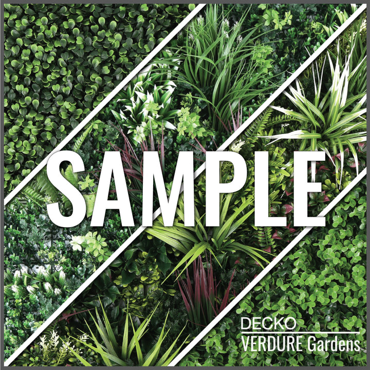 Artificial Plants Green Wall Panel - <b>Build Your Own Sample</b> | DECKO VERDURE (0.25 or 1 m<sup>2</sup> panel) - Refundable with FREE Returns: up to four items*