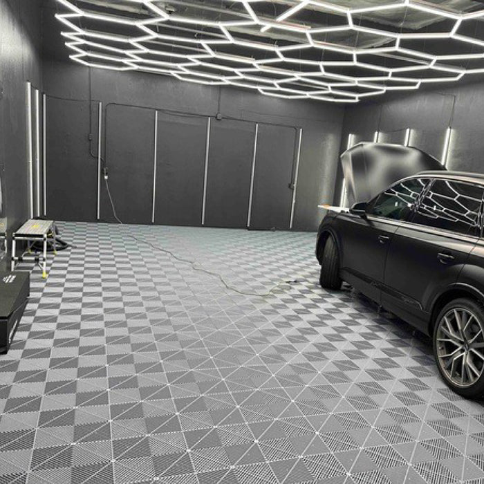 Garage Tile - Interlocking Polypropylene Flooring | DECKO <b>DURANTE</b> (400x400x18 mm) - <b>Select Colour</b> - Price per box of 30