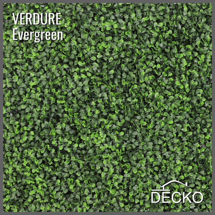 Artificial Plants Green Wall Panel - EVERGREEN - 500x500mm | DECKO VERDURE (0.25 m² panel)