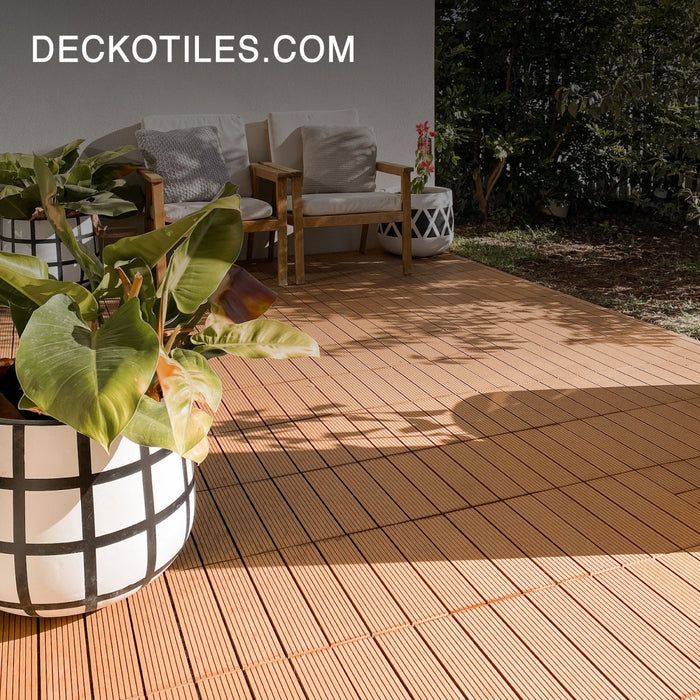 DECKO Premium Tiles - <b>TEAK</b> - 300/300/20 - Price/Tile