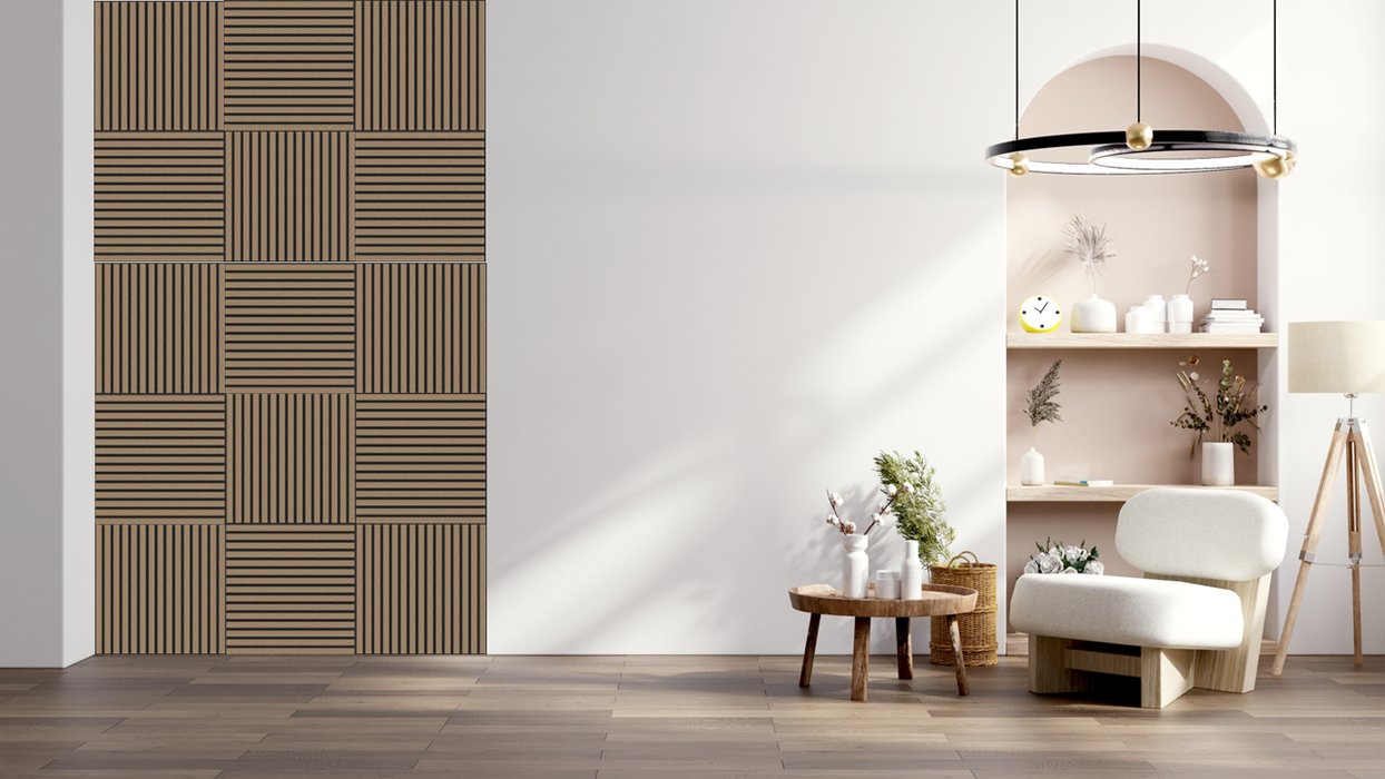 Decko Background DECKO SOUNDSCAPE Acoustic Wall - OAK - Long — DECKO Australia