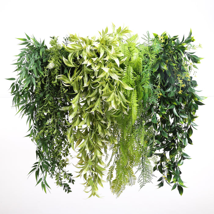 DECKO Verdure Babylon Cascades - TROPICANA - Collection of 6 individual Artificial Hanging Plants