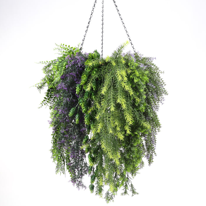 DECKO Verdure Babylon Cascades - VIOLA - Collection of 6 individual Artificial Hanging Plants