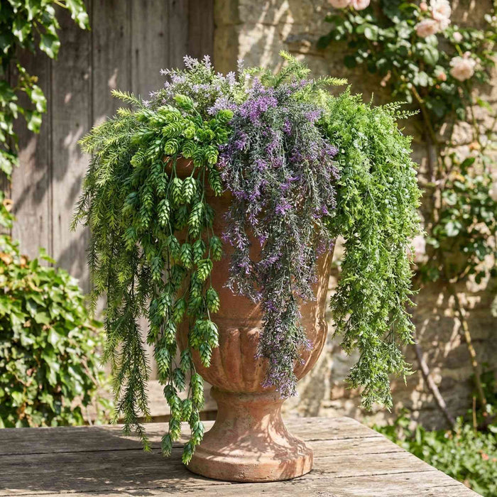 Artificial Hanging Plants - <b>VIOLA</b> Collection (6 different plants) | DECKO Verdure Babylon Cascades