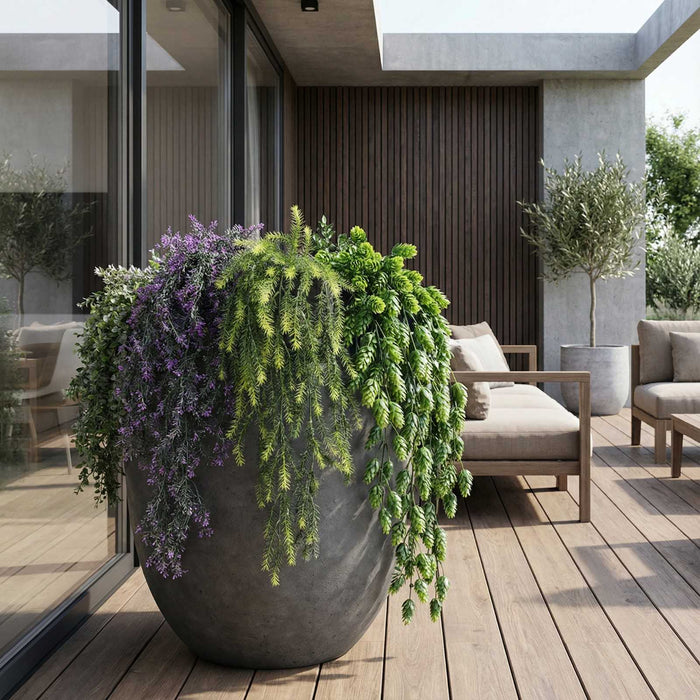 Artificial Hanging Plants - <b>VIOLA</b> Collection (6 different plants) | DECKO Verdure Babylon Cascades