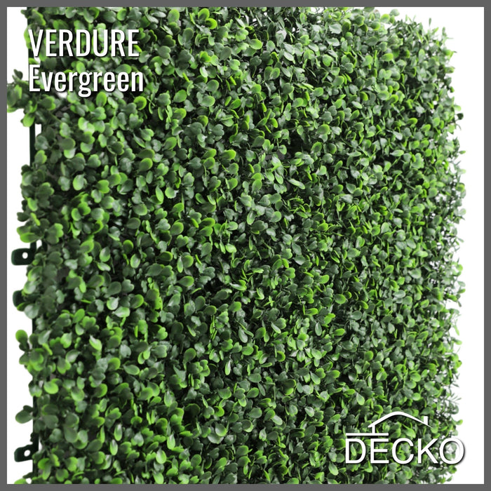 Artificial Plants Green Wall Panel - EVERGREEN - 500x500mm | DECKO VERDURE (0.25 m² panel)