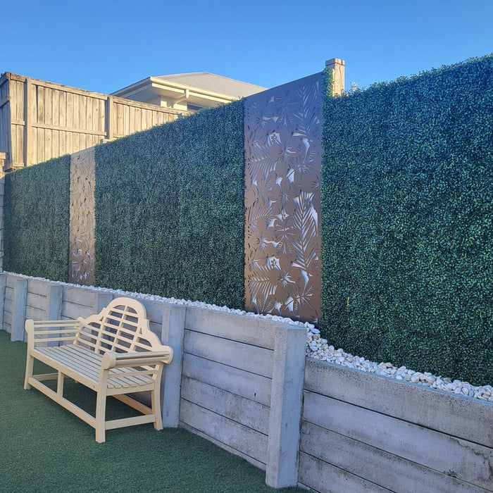 Artificial Plants Green Wall Panel - EVERGREEN - 500x500mm | DECKO VERDURE (0.25 m² panel)