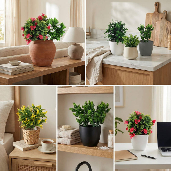 Plantable Artificial Plants - <b>FLORA</b> - Collection (8 different plants) | DECKO Verdure Eden Plantables