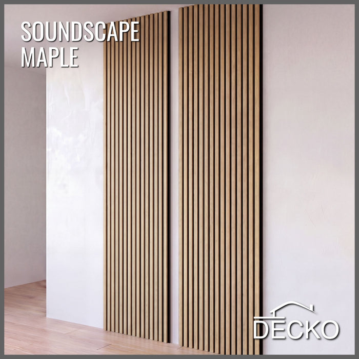 Acoustic Sound Dampening Wall Panels - MAXI MAPLE - box of 2 panels (2700x600mm)  | DECKO SOUNDSCAPE
