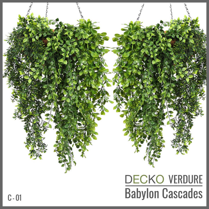 Artificial Hanging Plants - SENNA Collection with FREE delivery (2 sets of 3 different plants) | DECKO Verdure Babylon Cascades