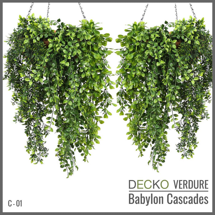 Artificial Hanging Plants - <b>SENNA</b> Collection with FREE delivery (2 sets of 3 different plants) | DECKO Verdure Babylon Cascades
