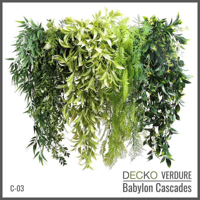 DECKO Verdure Babylon Cascades - <b>TROPICANA</b> - Collection of 6 different Artificial Hanging Plants