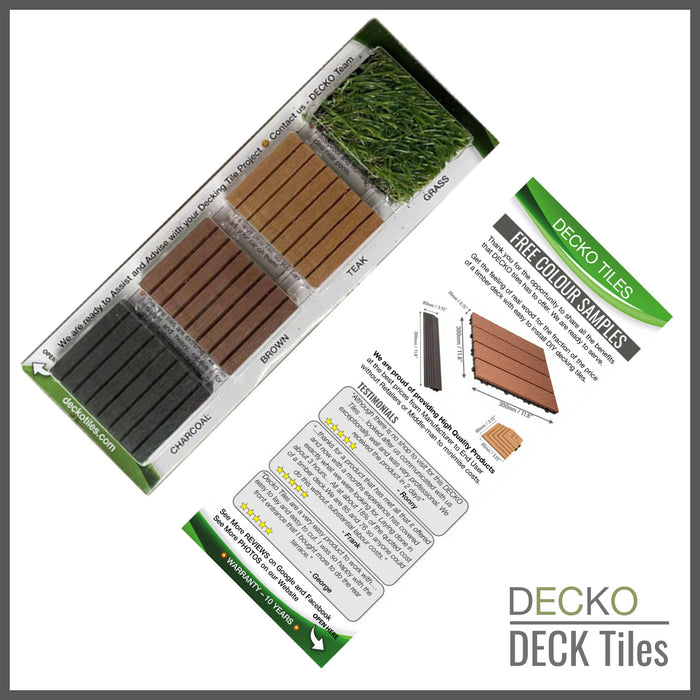 Free DECKO Tiles <b>Colour Sample</b> with Free Delivery ($5.9 Handling fee)