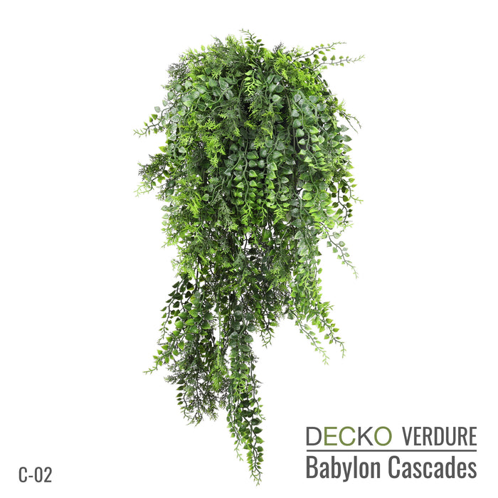DECKO Verdure Babylon Cascades - <b>VIOLA</b> - Collection of 6 different Artificial Hanging Plants