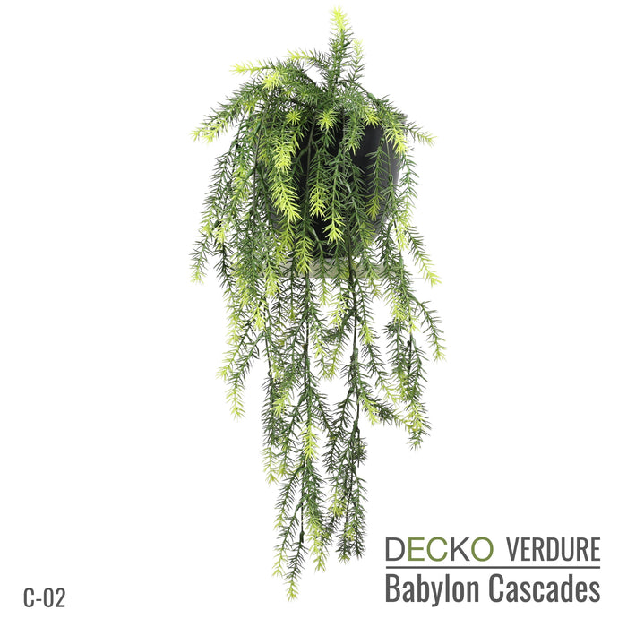 DECKO Verdure Babylon Cascades - <b>VIOLA</b> - Collection of 6 different Artificial Hanging Plants