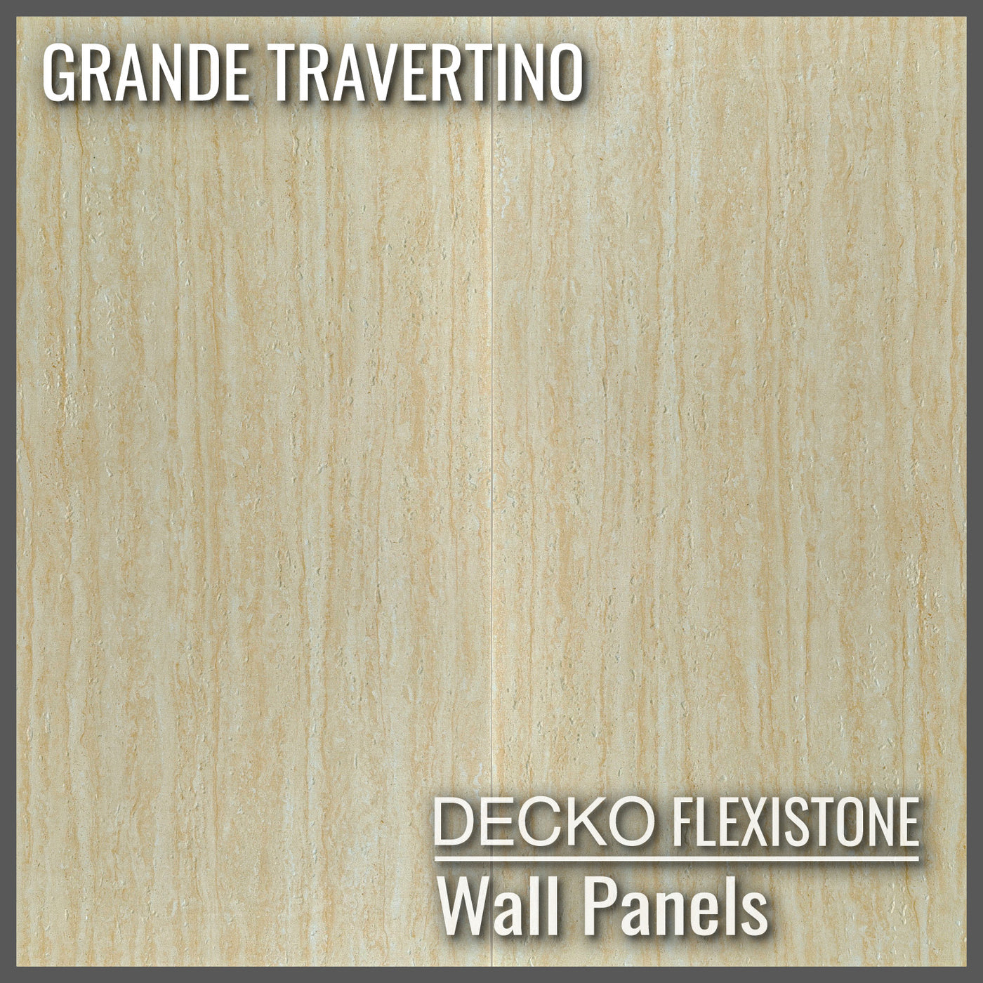 Flexible 3D Stone Wall Panels - GRANDE TRAVERTINO - Box of 6 panels (1 ...