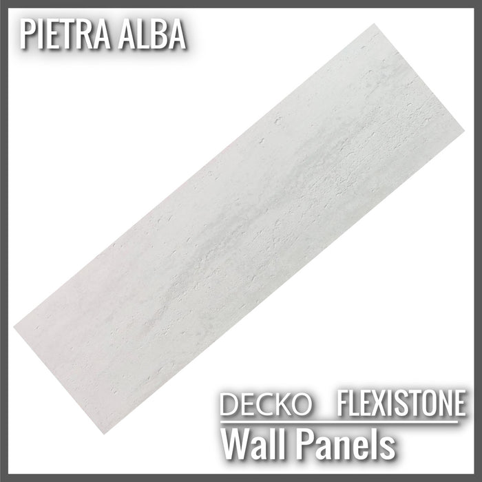 DECKO Flexistone Wall Panels - <b>PIETRA ALBA</b> - Box of 16 Panels 900x300mm