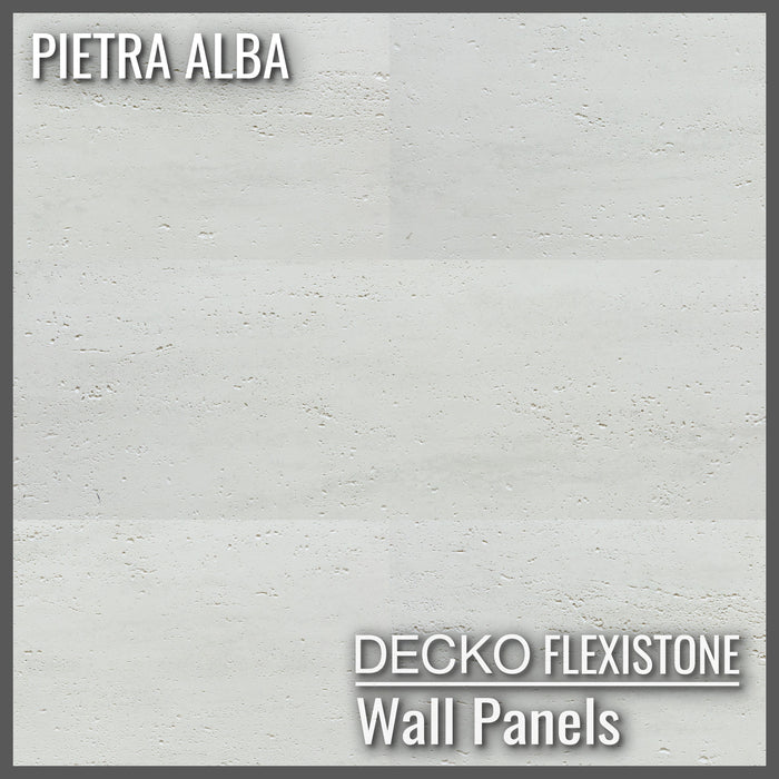 Flexible 3D Stone Wall Panels - <b>PIETRA ALBA</b> - Box of 16 panels (900x300mm) <b>4.32m<sup>2</sup></b> coverage | DECKO Flexistone