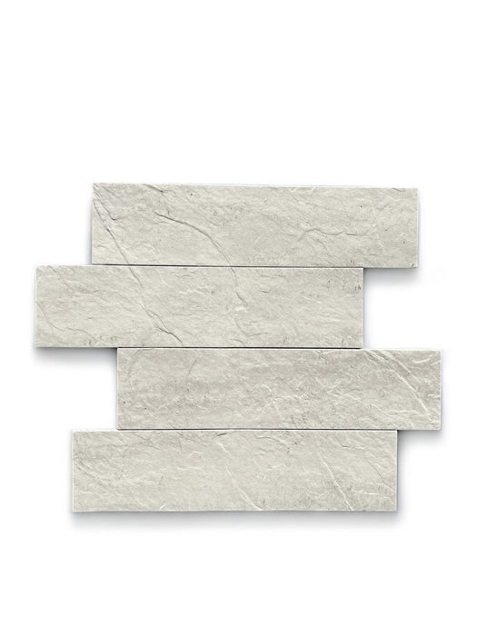 DECKO Flexistone Textured Stone Wall Panels - BRICO OPALE - Box of 12 Interlocking Peel-and-Stick Panels