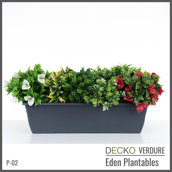 DECKO Verdure Eden Plantables - FLORA - Collection of 8 individual Artificial Plantable Plants