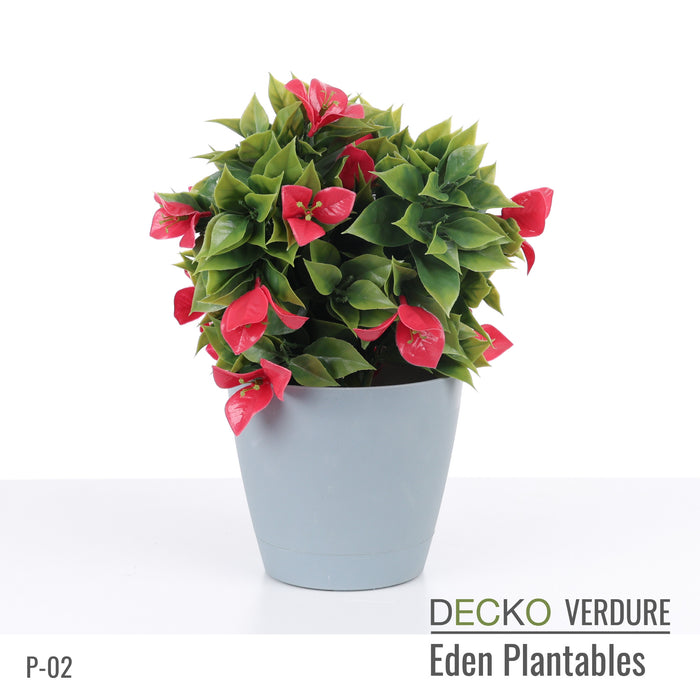 DECKO Verdure Eden Plantables - FLORA - Collection of 8 individual Artificial Plantable Plants