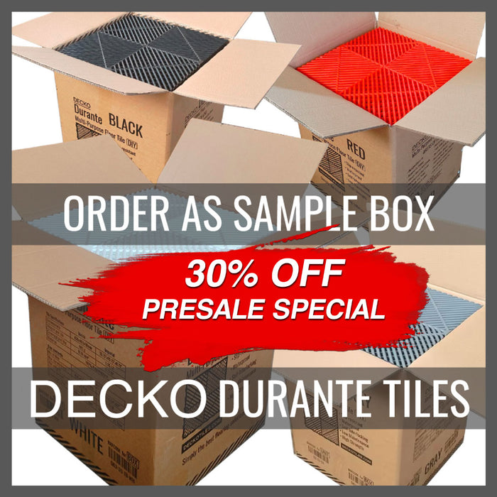 SAMPLE BOX with 30 <strong>DURANTE</strong> Tiles - <strong>Select Colour</strong> - 400/400/18 - Fully Refundable with FREE Return for 1 box/address ($19 Handling Fee/return)Price/Box of 30